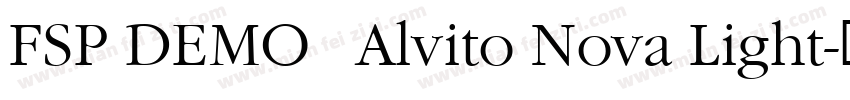 FSP DEMO   Alvito Nova Light字体转换